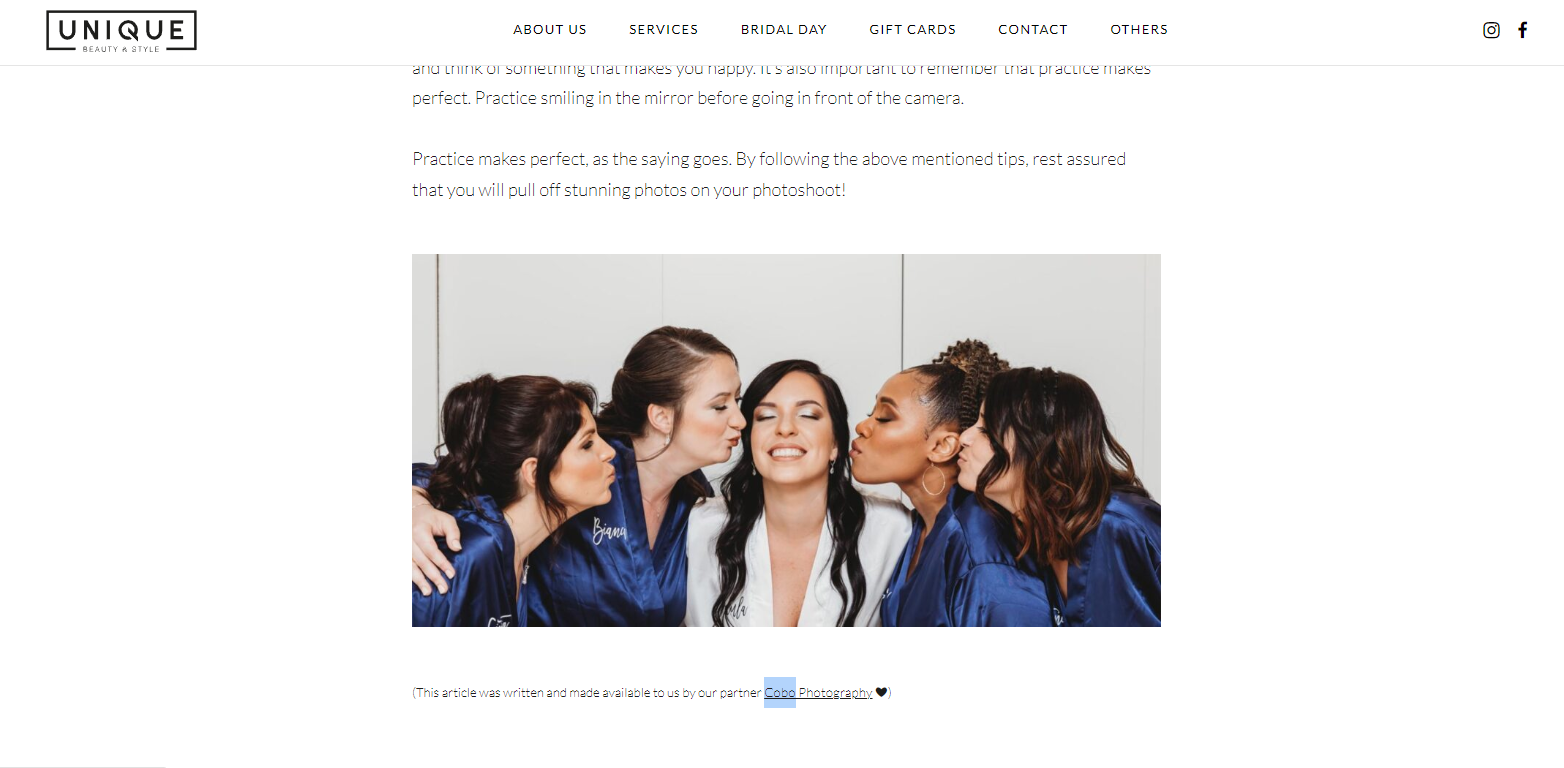 Cobo Photography — outreach campaign