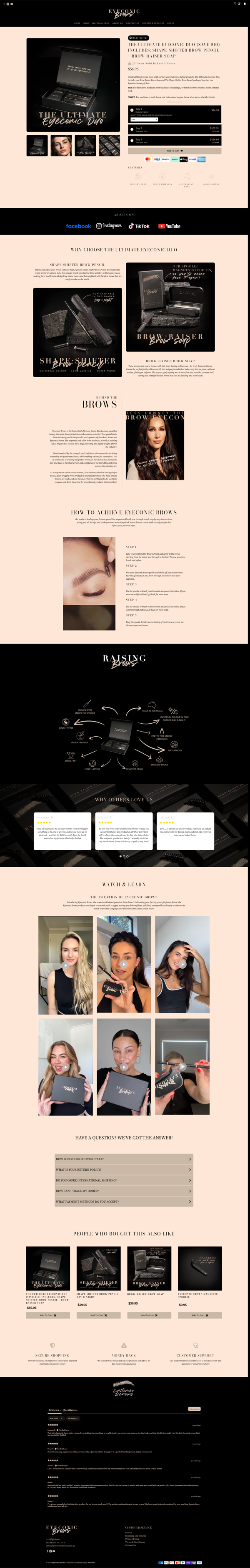Eyeconic Brows product page — The Ultimate Eyeconic Duo