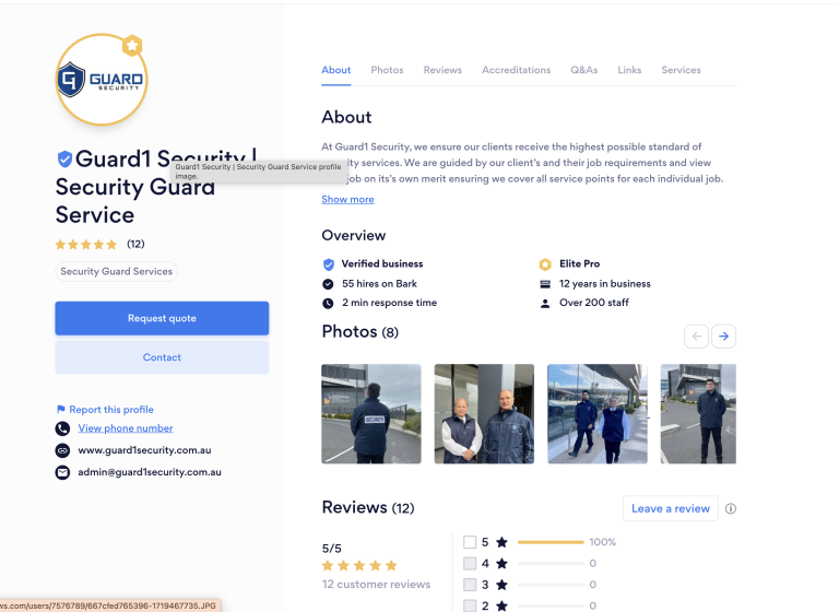 Guard 1 Security — foundation directory link
