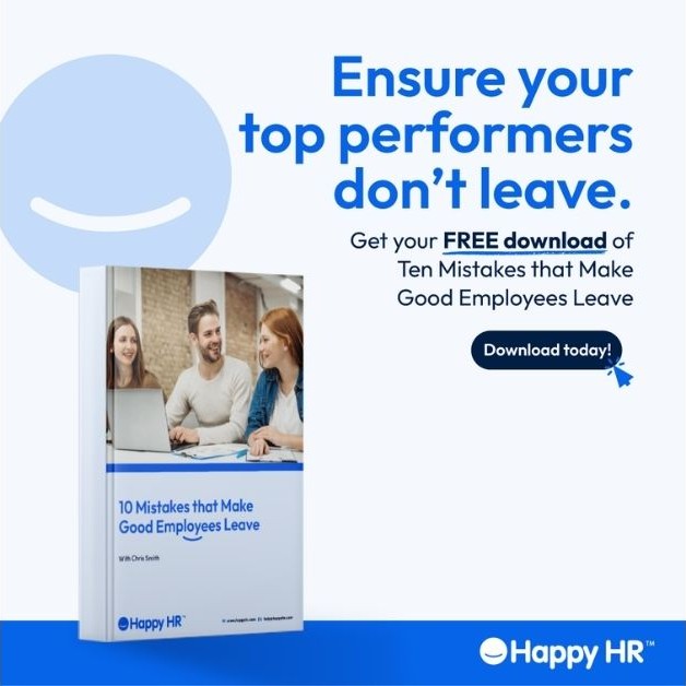Happy HR — 10 Mistakes lead magnet creative variant