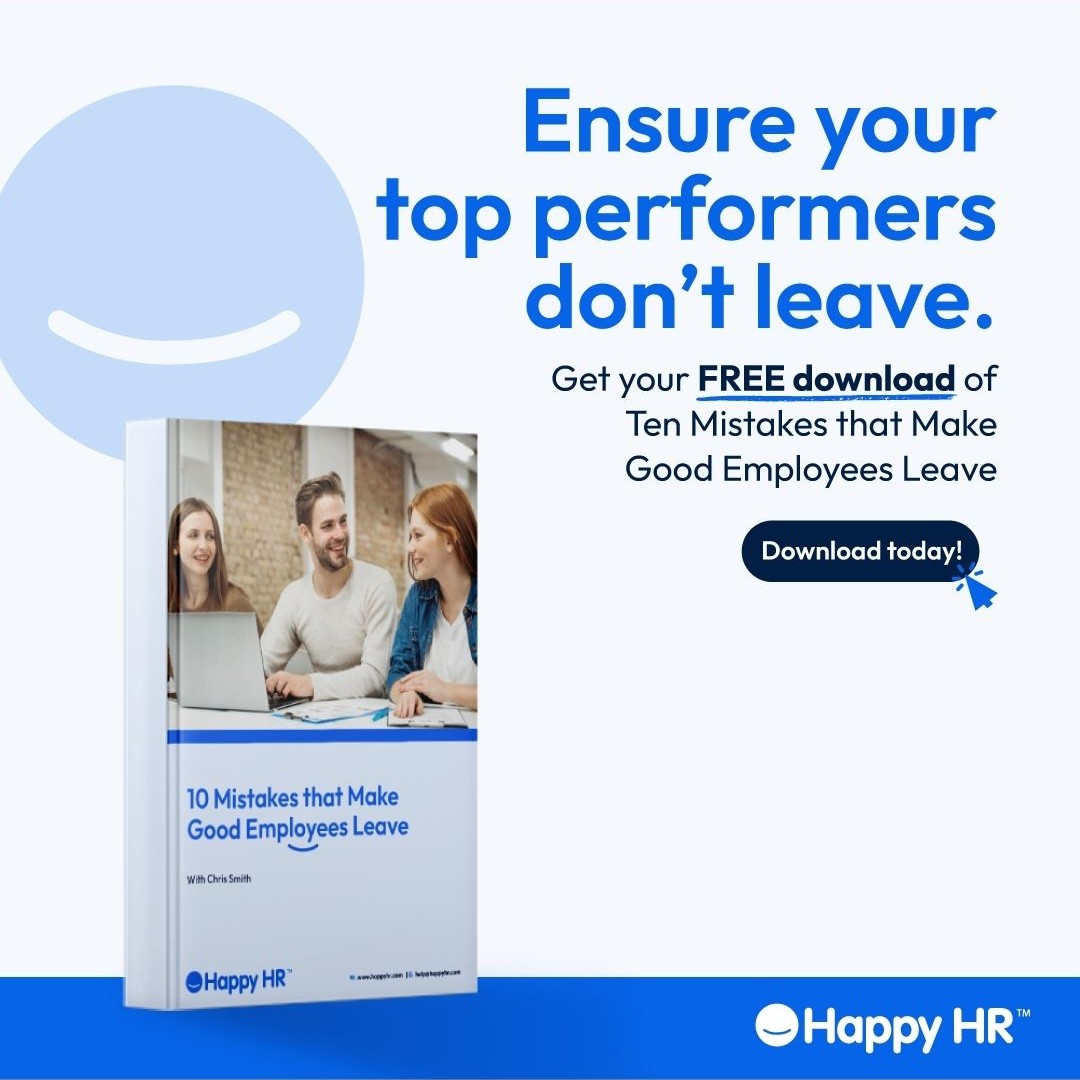 Happy HR — 10 Mistakes lead magnet creative