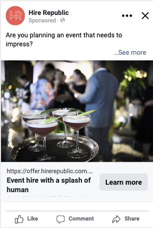 Hire Republic — cocktail service creative