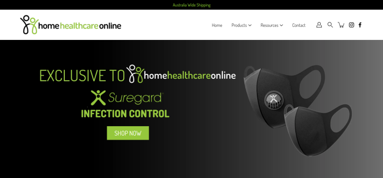 Home Healthcare Online — Suregard hero landing page