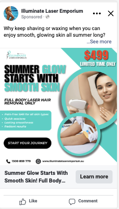 Illuminate Laser Emporium — Summer Glow Smooth Skin creative