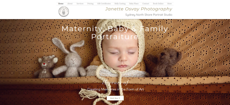 Janette Osvay Photography website hero