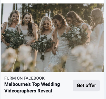 Later Story Meta ad creative — Melbourne's Top Wedding Videographers Reveal
