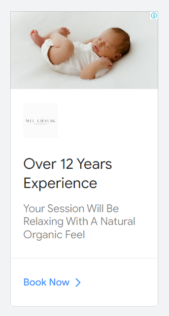 Mel Cieslik Google mobile ad preview — Over 12 Years Experience, Your Session Will Be Relaxing With A Natural Organic Feel, Book Now