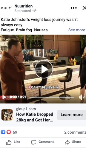Nuut — Katie story video — fatigue, brain fog, nausea hook