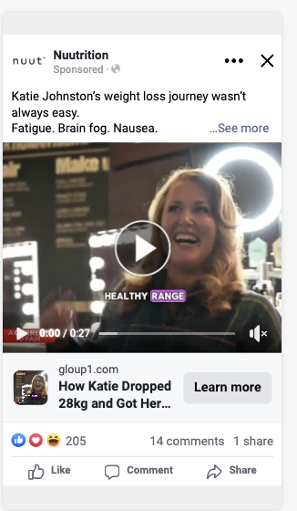 Nuut — Katie Healthy Range video creative
