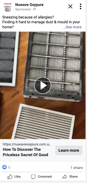 NuWave OxyPure — Priceless Secret of Good Air video creative