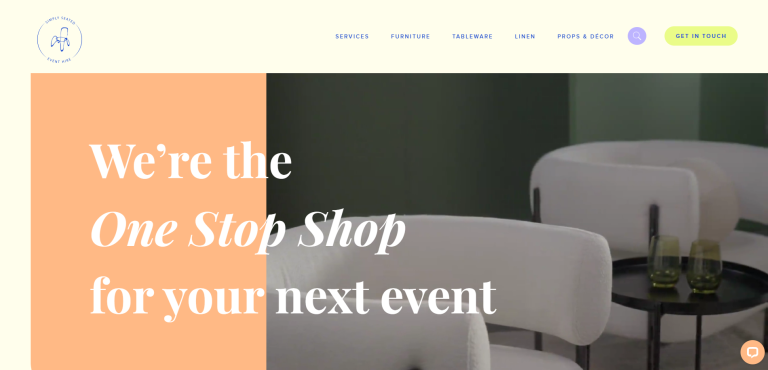 Simply Seated 'One Stop Shop' landing page