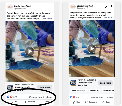 Studio Inner West Meta Ads detailed campaign results