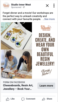 Studio Inner West — resin jewellery workshop creative
