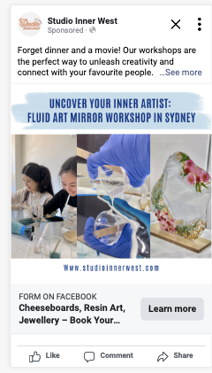 Studio Inner West — fluid art mirror workshop creative