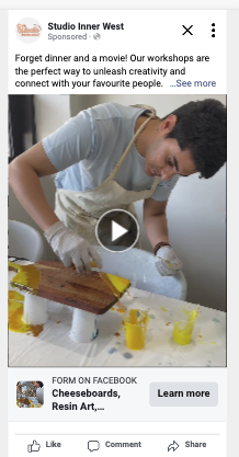 Studio Inner West — resin pour demo creative