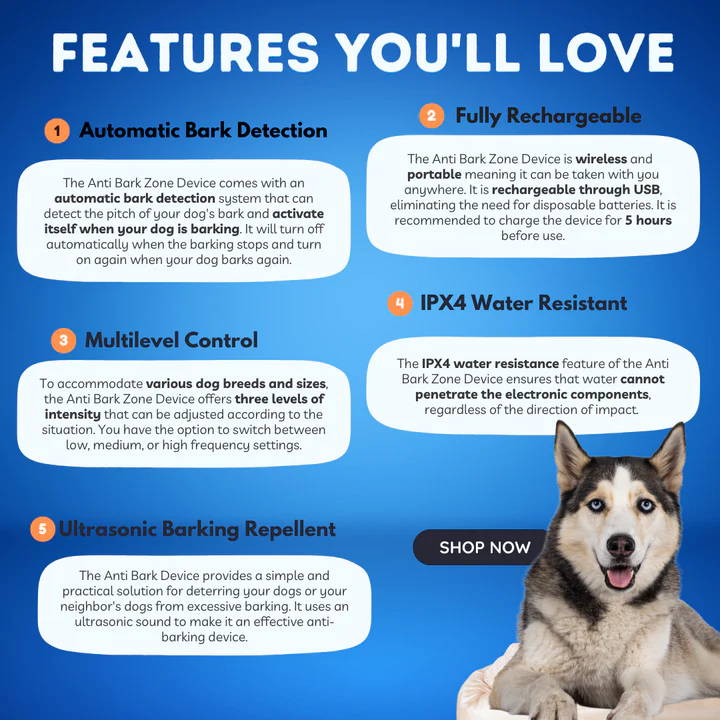 The Anti Bark Zone product features