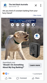 The Anti Bark Zone — neighbours complaining pain-point creative