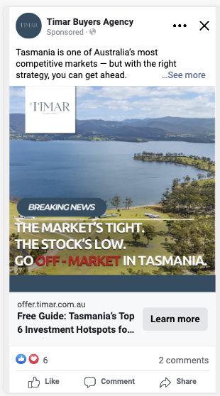 Timar Agency — Facebook ad creative concept 7