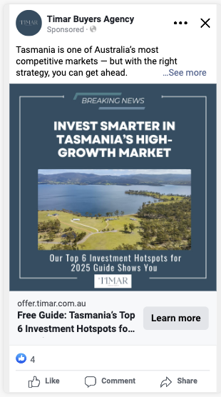 Timar Agency — Facebook ad creative concept 6
